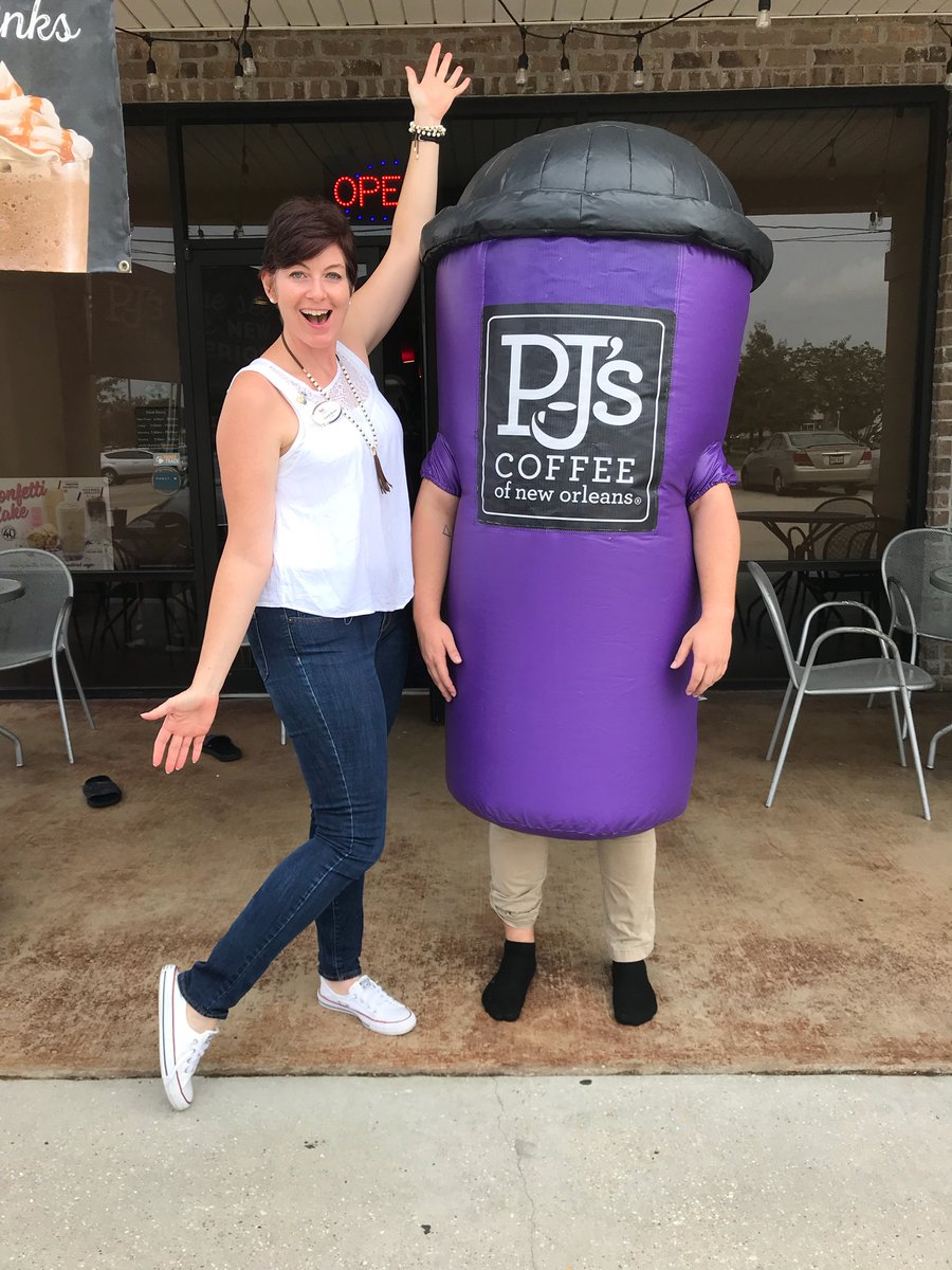 PJ's Coffee franchisee and PJ's Coffee mascot