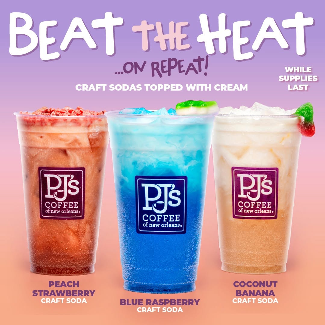 PJ's Coffee Limited-Time Craft Sodas