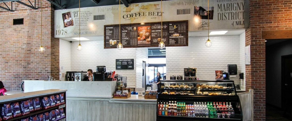 PJ's Coffee franchise location in-store photo