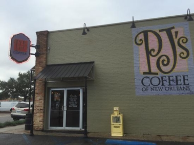 Exterior shot of PJ's Coffee