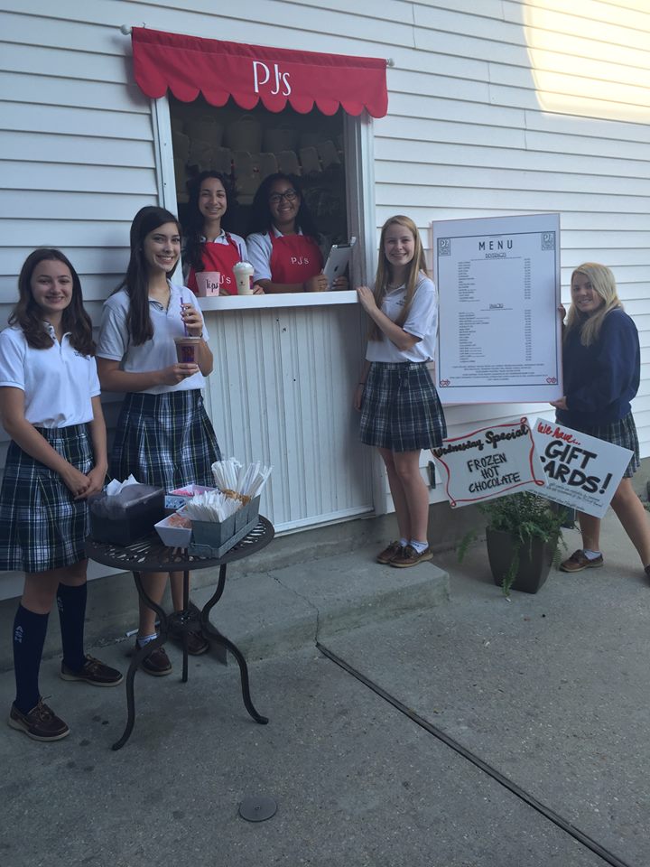 Students at a local high school learn financial literacy with their pop-up PJ's location